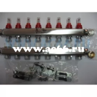 Коллект. группа IVR "804" нерж. 1", 8вых 3/4"(ЕК), расхдм., т/с вент. (180422508)