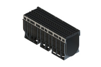 Лоток пластиковый PolyMax Drive DN300 H460 с чугунной решеткой шина E600 (к-т)