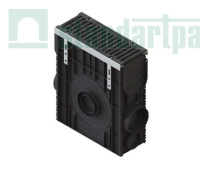Пескоуловитель сборный DN150 пластиковый PolyMax Drive h616 с решеткой чугунной щель кл.D (к-т)