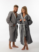 Халат Woodson вафельный с планкой р.52 gray