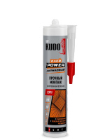 Клей KUDO HOME Power, армированный волокном, на акриловой основе, белый, 280 мл