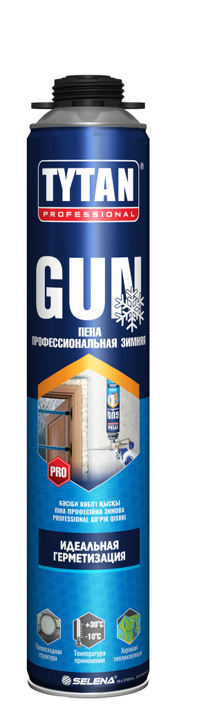 Пена монтажная профессиональная GUN зимняя Tytan Professional 750 мл.