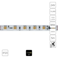 Светодиодная лента 24V 14,4W/m 3000К 5м IP20 Arte Lamp SPI A2406010-03-3K