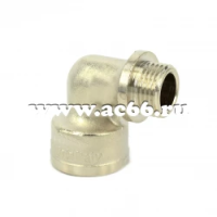 Угольник  1/2"х3/4" с ограничителем ПМ ник.GF
