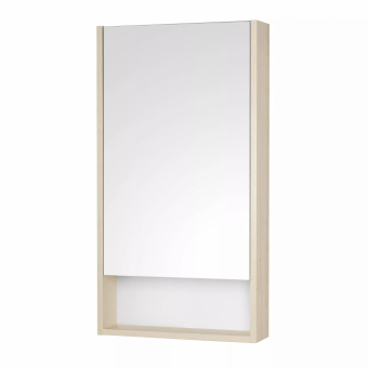 Сканди 45 Шкаф-зеркало белый/дуб верона 1A252002SDB20 Акватон