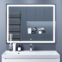 Зеркало для ванной Uperwood Tanos 100*80 см, LED подсветка, сенсорный выключатель, антизапотевание