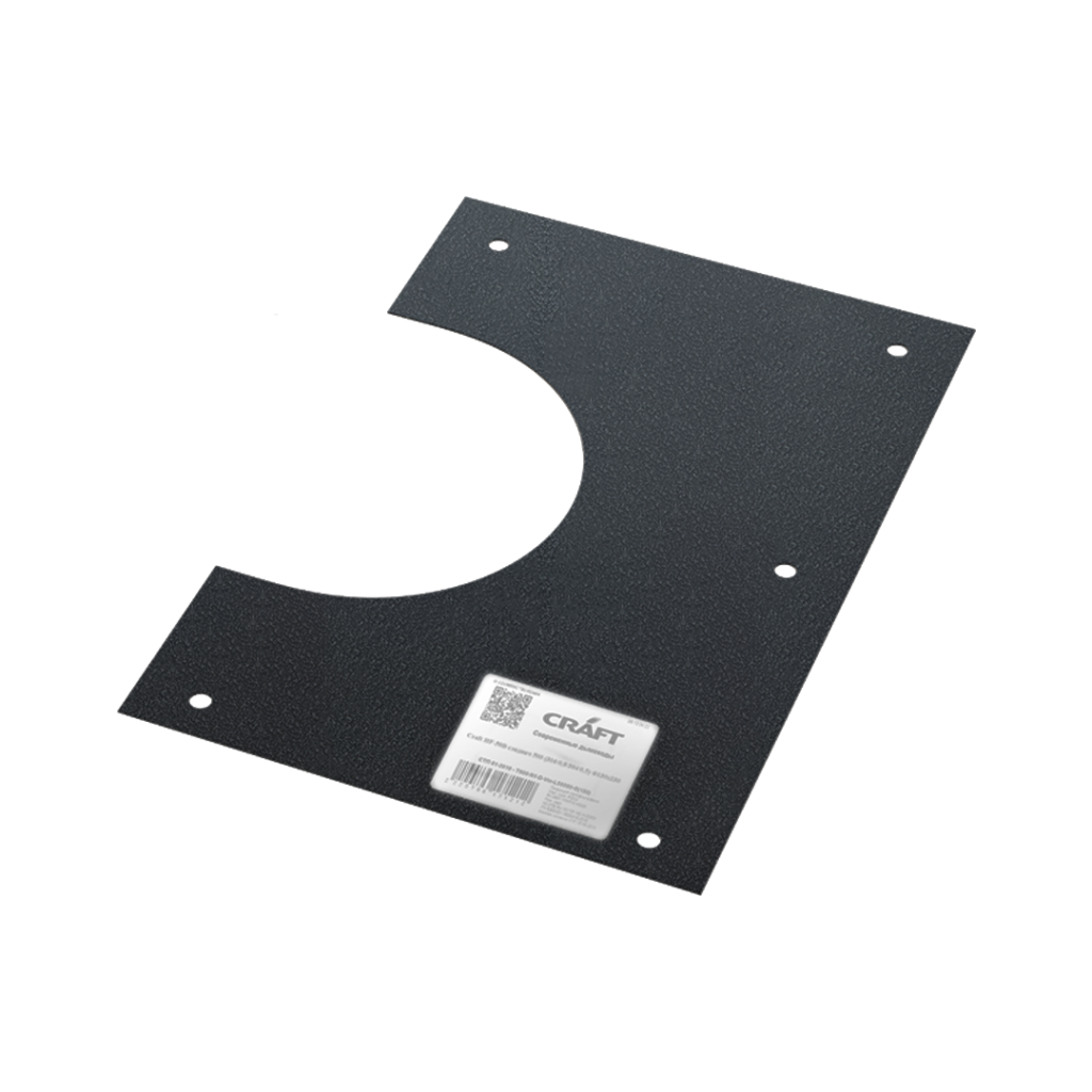 Разделка Craft потолочная декоративная нерж. (304/0,5мм), 400*266, 0-5° ф300, 2-х состав.черная