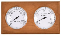 Термометр с гигрометром Банная станция Очки Квадрат термо, липа, TH-21Т, 212F, Банный Эксперт