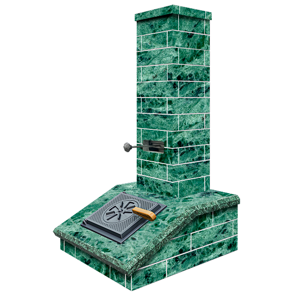 Облицовка на трубу GFS Гроза 18 Классик/Президент Кирпич 115х790 Змеевик 3 яруса под шибер