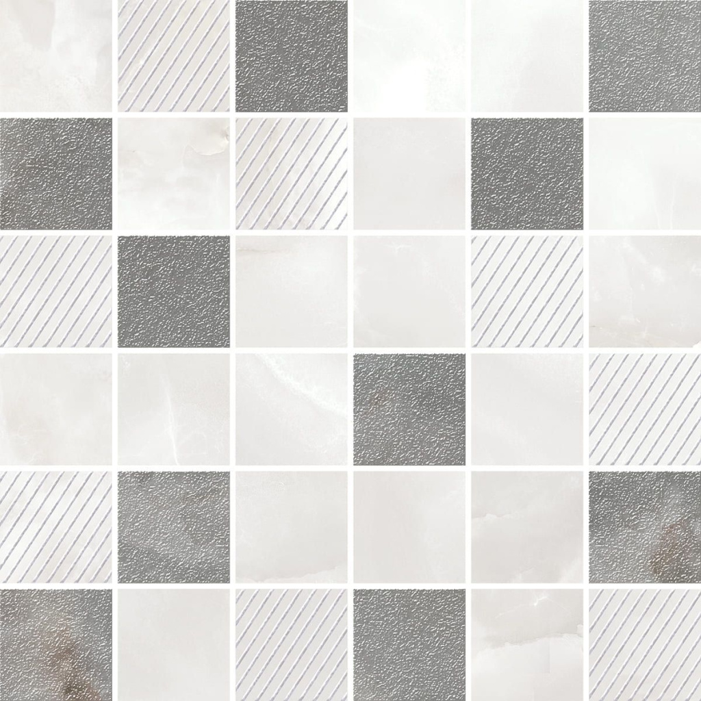 Мозаика Опал Мозаика Серый / Opale Grey Mosaic 300x300 серая