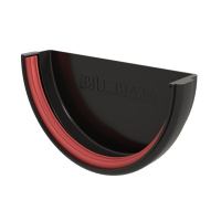 Заглушка желоба унив. GL Классика 120/90 мм ПВХ (Чёрный)