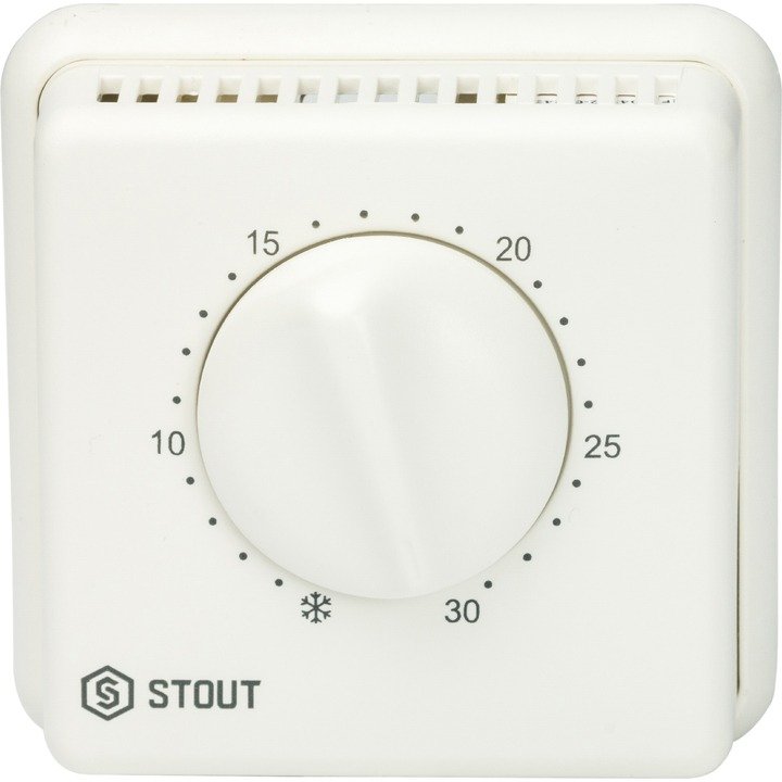 Комнатный суточный термостат Stout TI-N с переключателем зима-лето