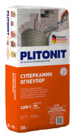 Раствор Plitonit СуперКамин ОгнеУпор термостойкий, для кладки огнеупорных кирпичей, 20 кг