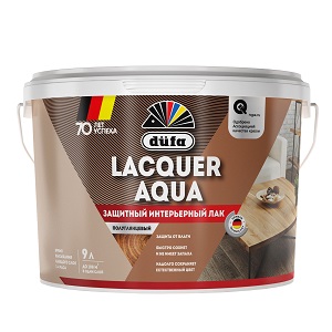 Dufa Лак LACQUER AQUA  интерьерный  полуглянцевый  9л