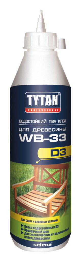 Клей ПВА D3 для древесины Tytan Professional 200гр/175гр 01324