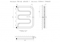 Полотенцесушитель Фокстрот ПМ0-обр. 600х400 1"  без.полки (TERMAX) ТПМ06040
