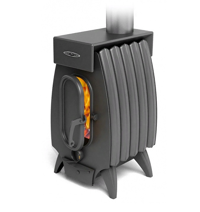 Печь отопительно-варочная ТМФ Огонь-батарея 5 Лайт дровяная серый-металлик