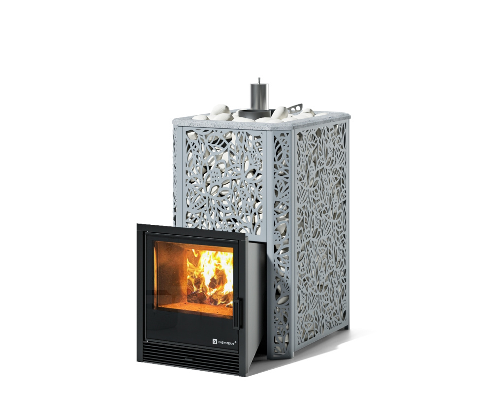 Печь для бани ИзиСтим Ялта 25 Premium Хохлома серый (2025)