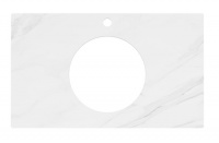 Столешница Монте Тиберио 480x800 для накладных раковин, белая натуральная PL5.SG507100R\80