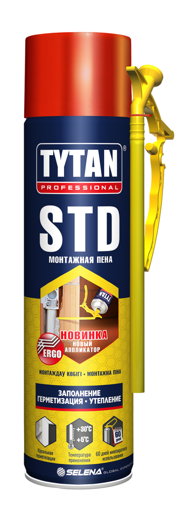 Пена монтажная бытовая STD ЭРГО Tytan Professional 500 мл.