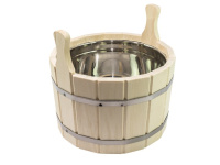 Шайка 10л с нержавеющей вставкой, Банный Эксперт