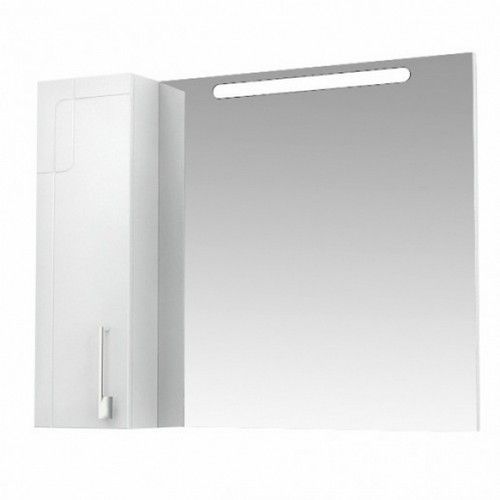 Зеркало 100 белое, подсветка, шкаф левый, Диана Triton