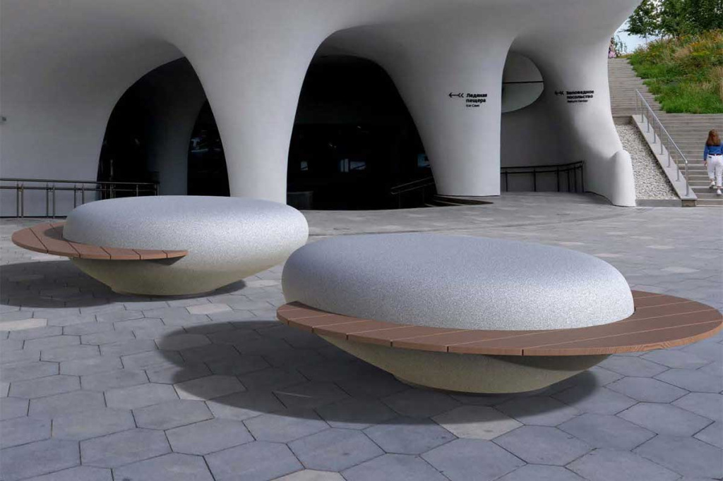 Скамья Галька сосна