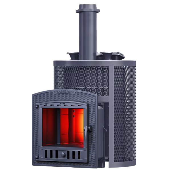 Печь для бани GFS Авангард Ураган 35П2С ЗКН круглая чугунная