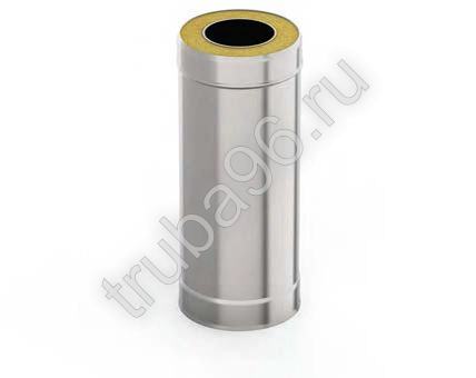 Сэндвич-труба 130/200, Нерж/Оц, 0.5 метра, толщина металла 0.5мм/0.5мм