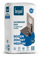 Пол наливной быстротвердеющий Bergauf BODEN ZEMENT MEDIUM, 25 кг