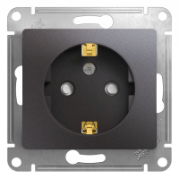 Розетка с/з со шторками Systeme Electric GLOSSA GSL001345