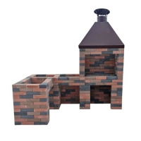 Барбекю из лего-кирпича угловая (2,25м, угловая часть 1,625м)