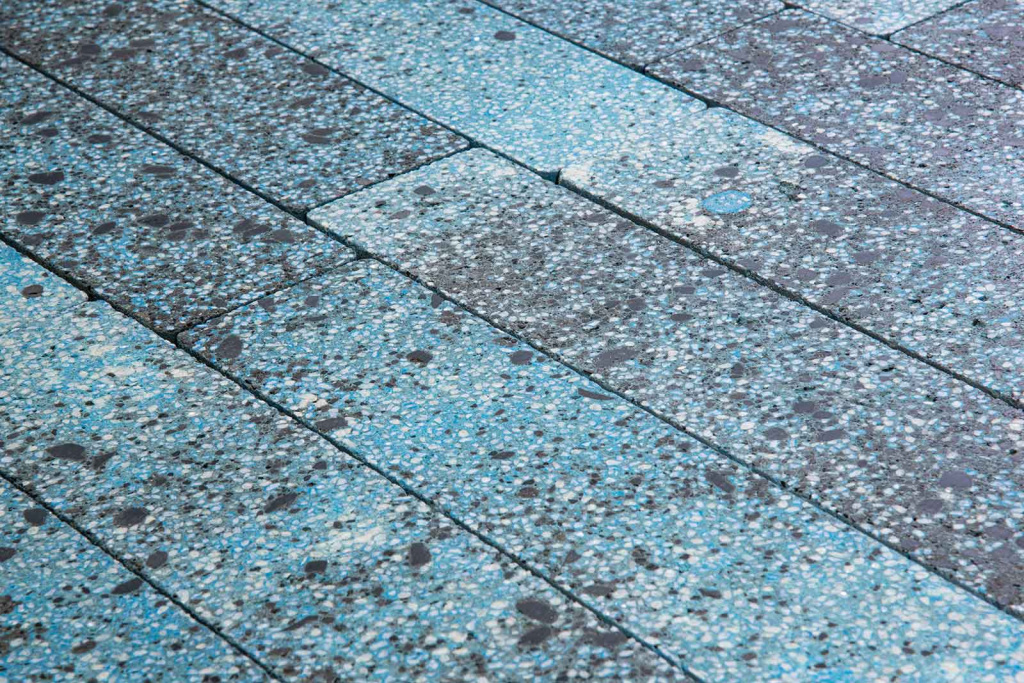 Тротуарная плитка Готика Granite FINO, Азул-Бахия, Калипсо, 200х200х60 мм