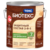 Состав защитный 2-в-1 Биотекс махагон 2,7л