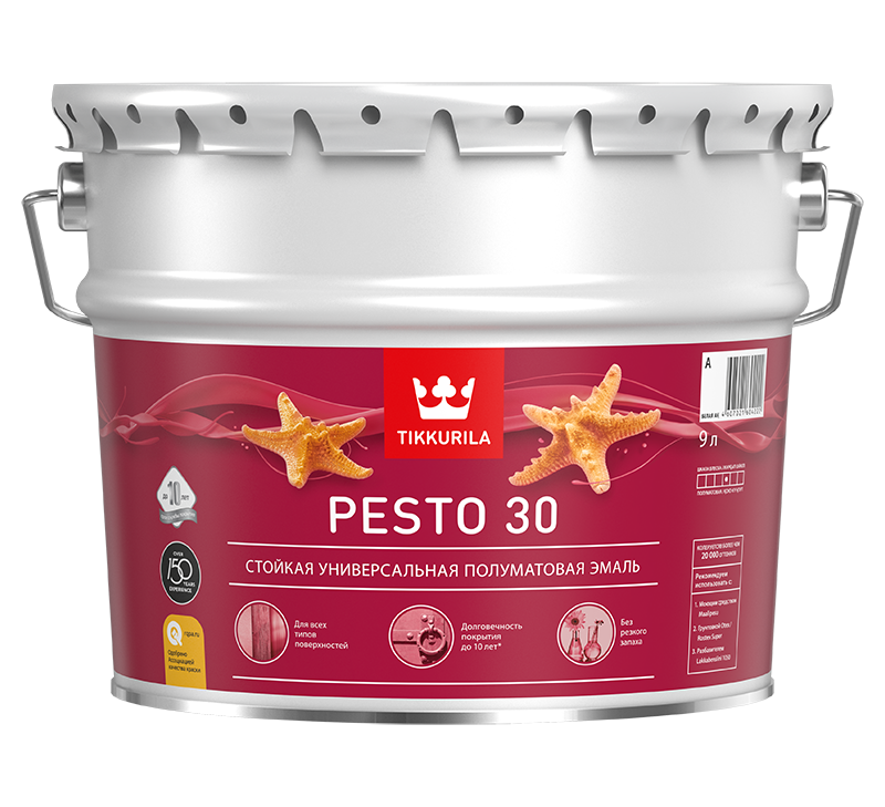 Краска EURO PESTO 30 A полуматовая 9л