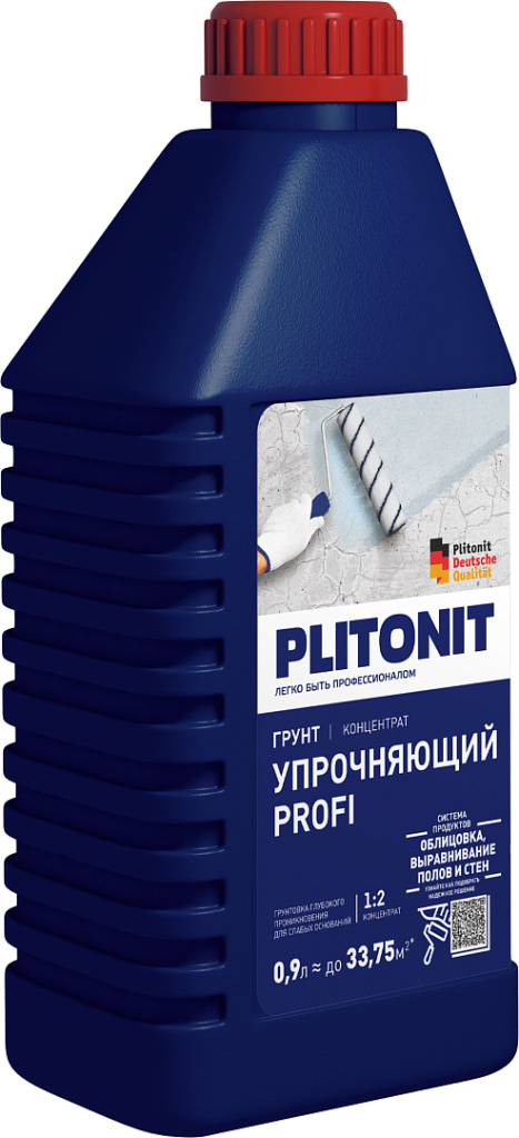 Грунт Упрочняющий Plitonit Profi 0.9 концентрат 1:2 грунтовка глубокого проникновения