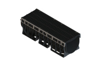Лоток пластиковый PolyMax Drive DN300 H310 с щелевой чугунной решеткой D400 (к-т)