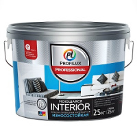 ProfiluxProfessional ВД краска INTERIOR МОЮЩАЯСЯ лaтексная для стен и потолков  2,5кг