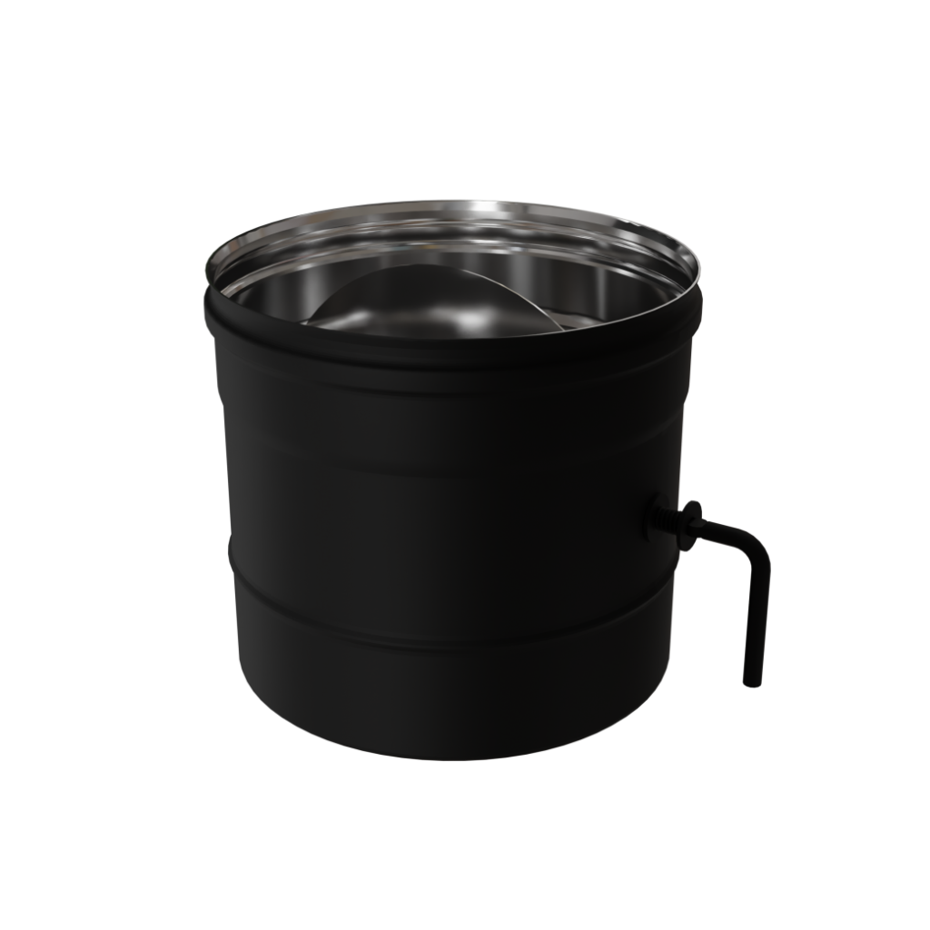 Заслонка Craft (шибер компактный) нержавеющая (316/0,8мм) ф150 черный