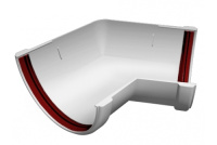 Угол желоба 135 гр. GL Классика 120/90 мм ПВХ (Белый)