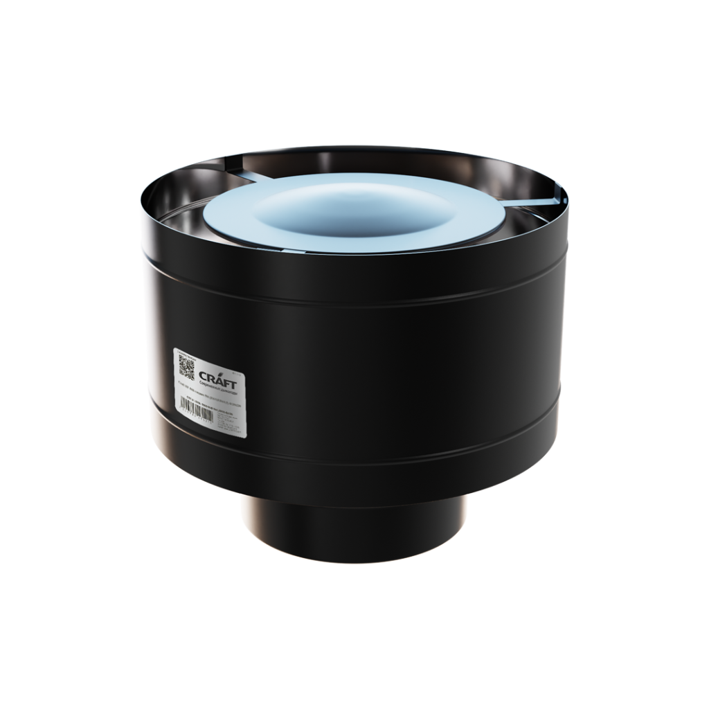 Зонт Craft нержавеющий (316/0,8 мм) ф150 с ветрозащитой по воде, черный