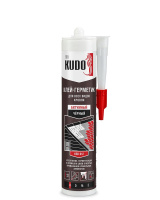 Клей-герметик KUDO HOME  битумный для всех видов кровли, черный, KSK-612 280 мл