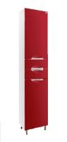 Пенал Lindis напольный Олимп-ЛЮКС 30 (красный, с2-мя верхними ящиками и корзиной В2, правый)