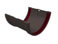 Соединитель желоба GL Классика 120/90 мм ПВХ (Графит)