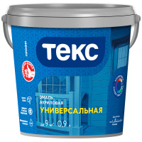 ТЕКС Эмаль акриловая УНИВЕРСАЛЬНАЯ / ПРОФИ белая мат 0,9л