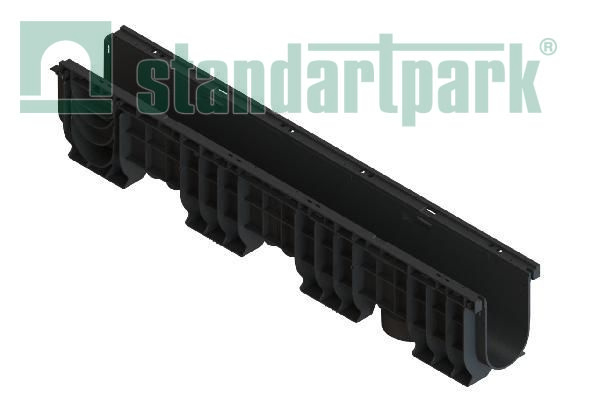 Лоток водоотводный пластиковый PolyMax Basic DN100 h200