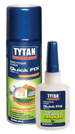 Клей цианакрилатный двухкомпонентный для МДФ  Tytan Professional  200 мл./50гр  62925/84385