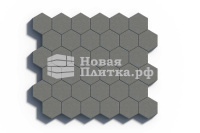 Тротуарная плитка Шестигранник, 218х190х70 мм, стандарт Серый