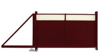 Ворота отк. Estet Plus 2,4х4,5 GrandLine ГрандЛайн (RAL 3005/1014)