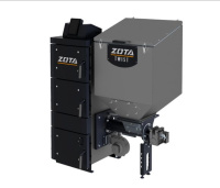 Котел ZOTA Twist Plus 15 кВт ф120 твердотопливный + бункер 555 л